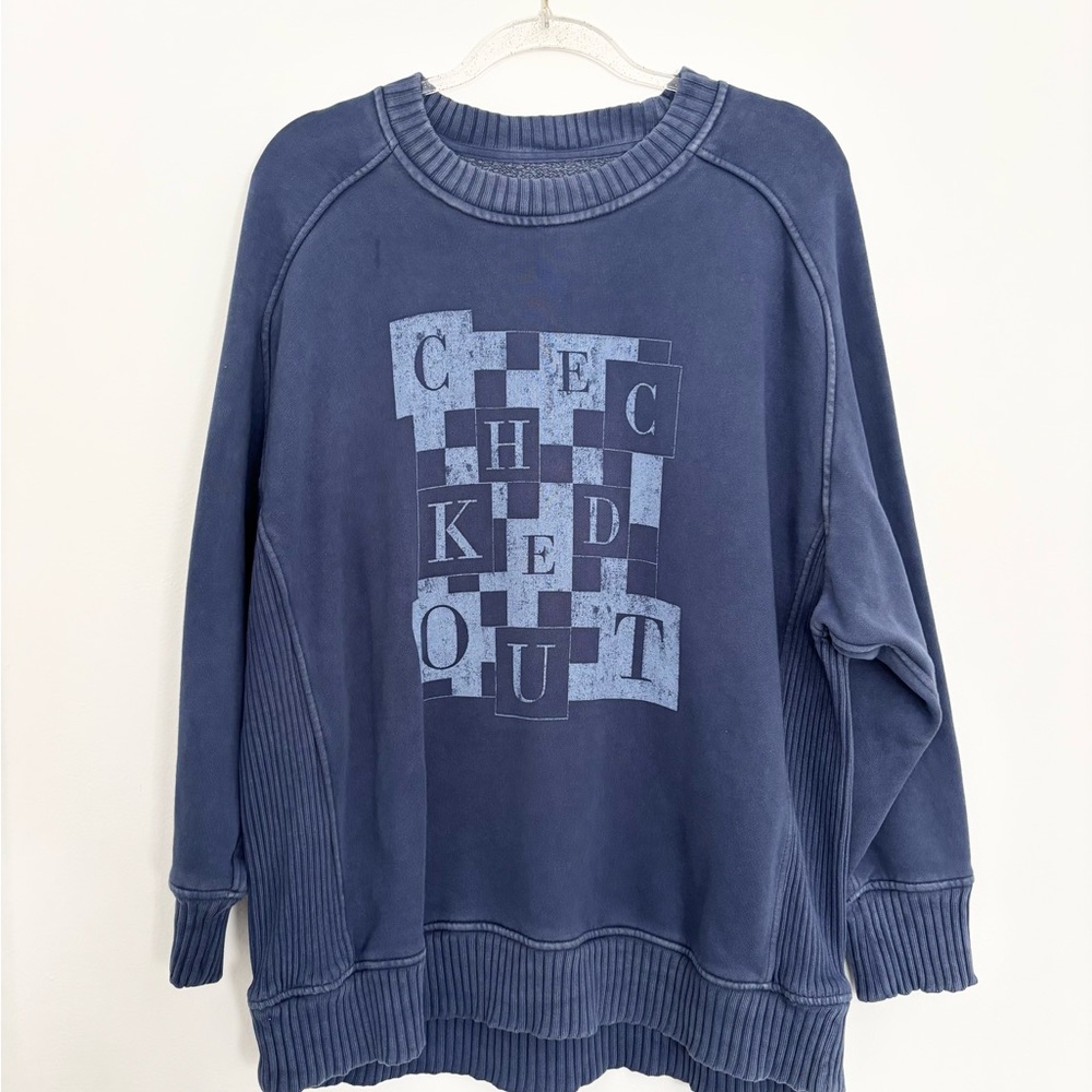 Aerie Heathered Blue Knit Top